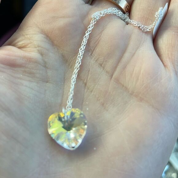 Free people Crystal 18" Pendant Necklace in Sterling Silver - Picture 4 of 4